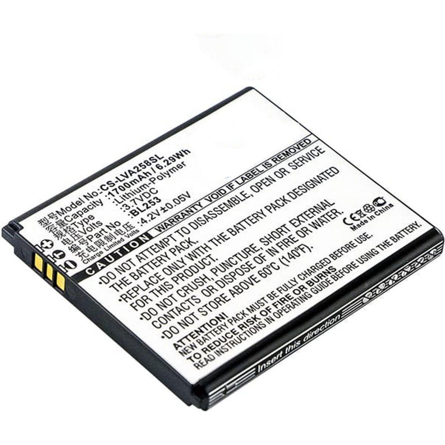 AGI Akku kompatibel mit Lenovo BL253 - Akku - 1.700 mAh, Smartphone Akku