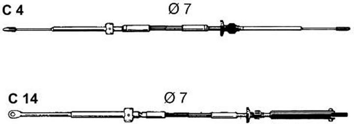Image du produit Ultraflex Câble de commande moteur C14