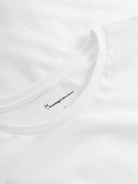 Actual product image KnowledgeCotton Apparel Basic Tee Bright White (L)