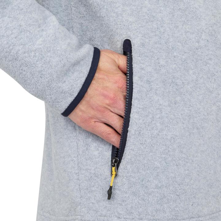 Actual product image Tribord Fleecejacke Segeln Herren warm Sailing 100 grau/marineblau (4XL)