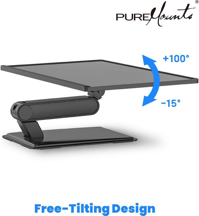 Image du produit PureMounts Tischhalterung PM-OFFICE-ST-20 bis 8 kg – Schwarz (Tables, 32", 8 kg)