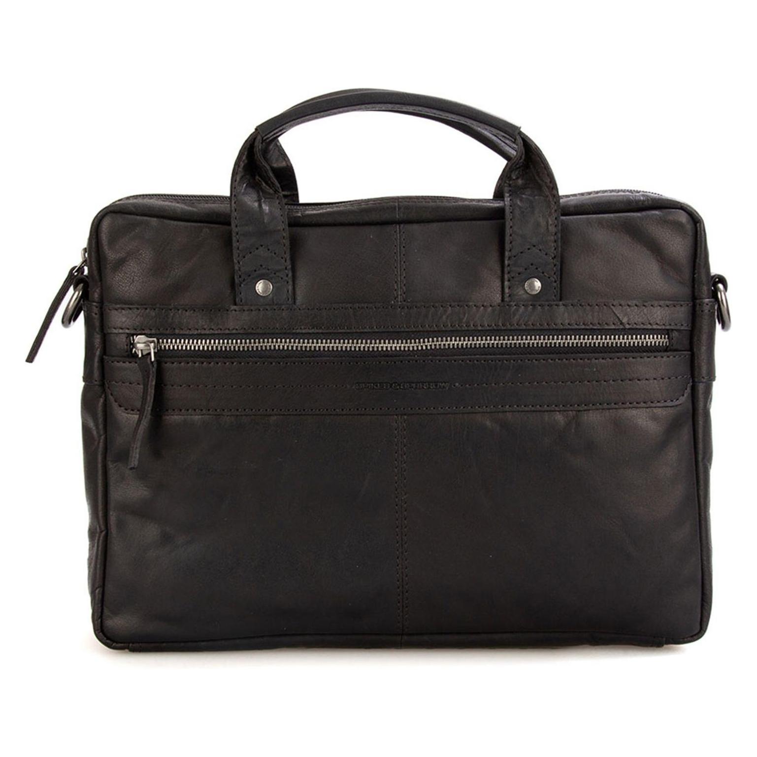 Spikes & Sparrow & Sparrow Mannen Laptoptas / Werktas / Aktetas - Briefcase - Zwart - (13.30"), Notebooktasche, Schwarz
