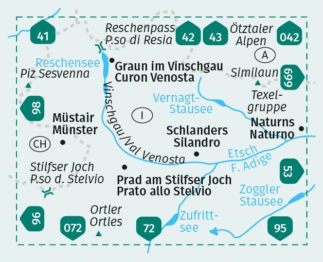 Energy Label Hiking map 52 Vinschgau / Val Venosta 1:50,000