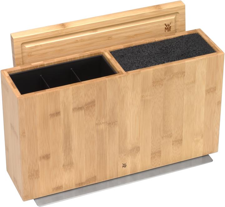 WMF 3in1 Aufbewahrungsbox Messerblock Utensilienhalter Schneidebrett Bambus