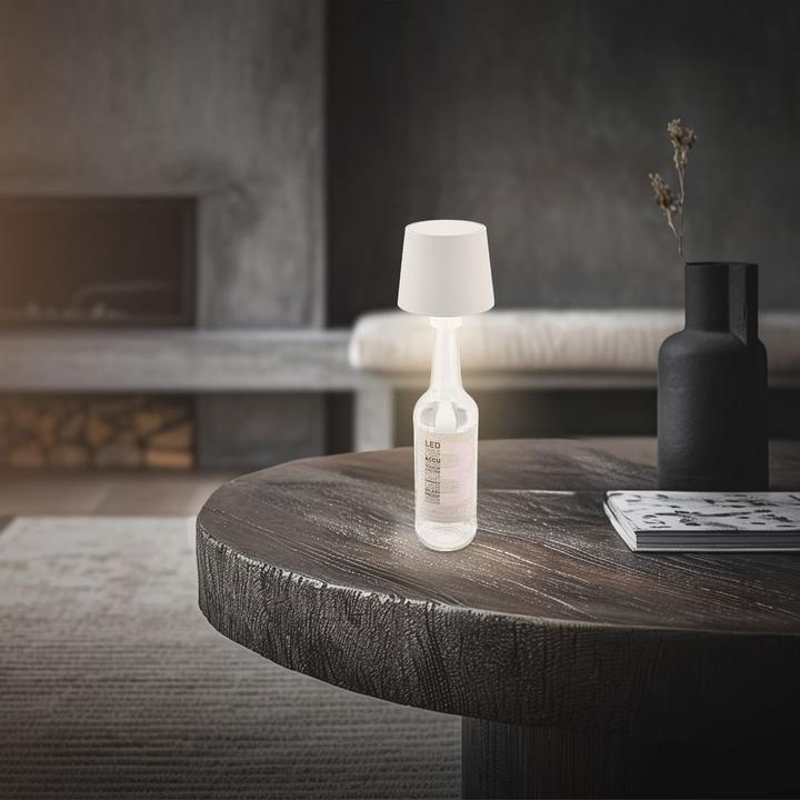 Actual product image Briloner Brilo unplugged BOTA Akku LED Flaschenleuchte- Altweiss (120 lm)