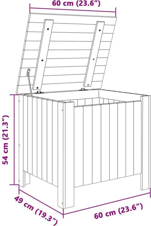 Actual product image vidaXL Truhe (49 cm, 158.76 l, 1x)