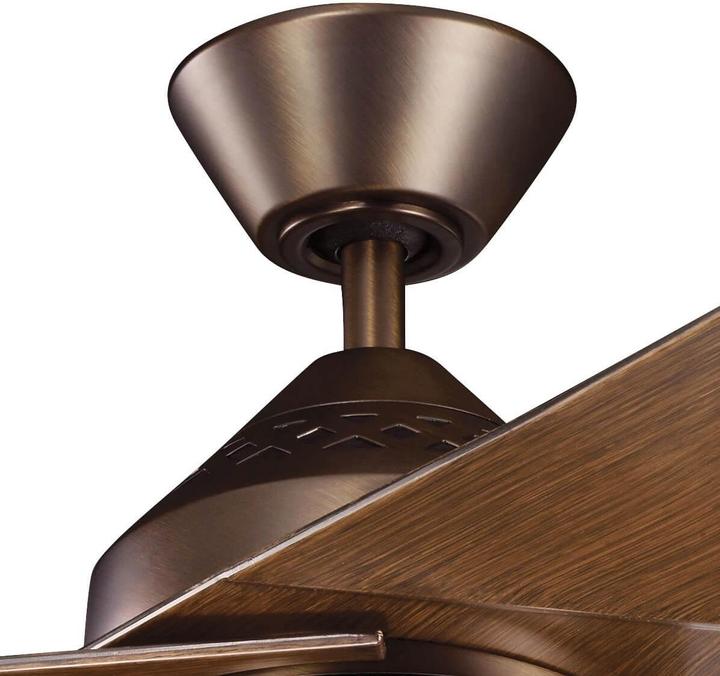Actual product image Elstead Lighting Jade silent ceiling fan with LED light Ø152cm + remote control walnut (45 dB)
