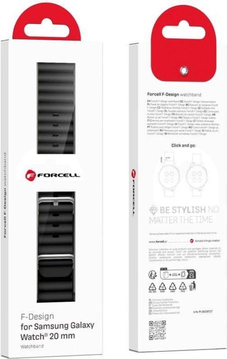 Produktbild Forcell Strap F-DESIGN FS01 strap for SAMSUNG Watch 22 mm black (Silikon)