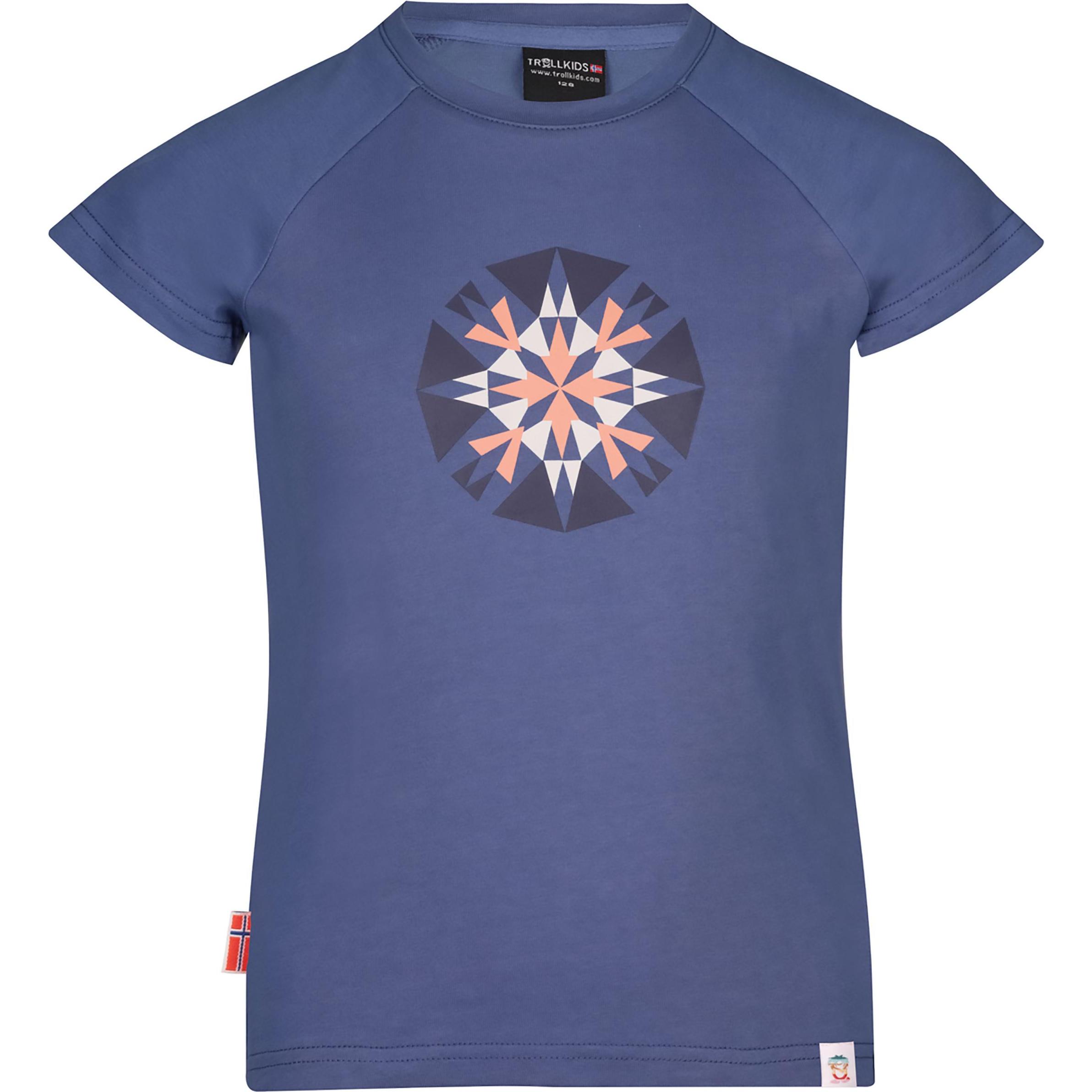 Trollkids, Unisex, Shirt, Girl's Senja T, Blau, (128)