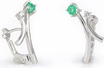 Produktbild Breuning OHRSCHMUCK - E.SMARAGD/Brill. 0,05 Ct. H/si (585, - Gold)
