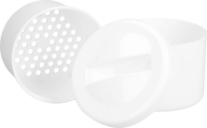 Dr. Junghans Dr.JUNGHANS denture container white with lid and insert, 1 pc. pack