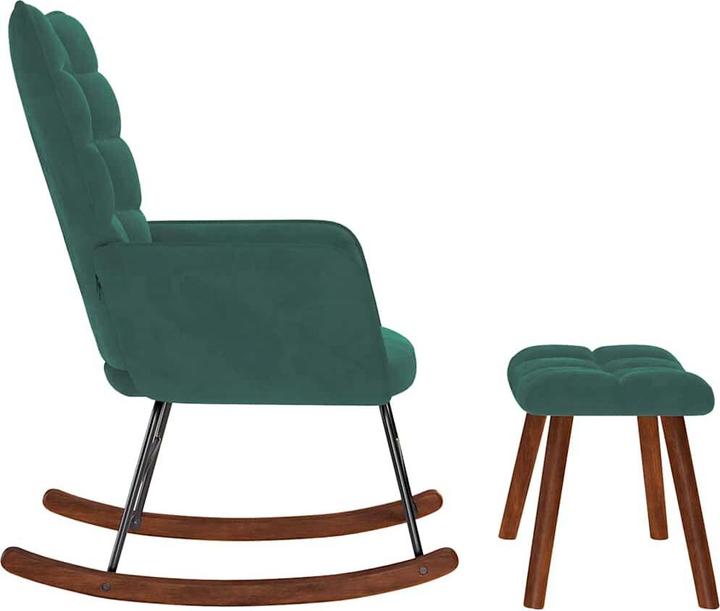 Actual product image vidaXL Schaukelstuhl mit Hocker