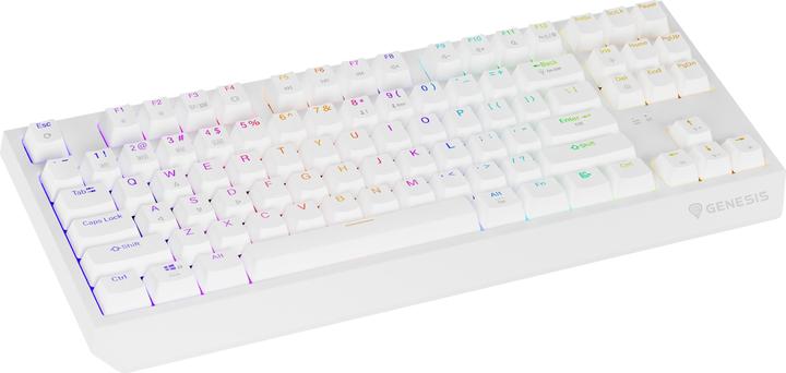 Produktbild Genesis herní klávesnice THOR 230/TKL/RGB/Outemu Red/Bezdrátová USB + Bluetooth/US layout/Bílá (US, Kabelgebunden, Kabellos)