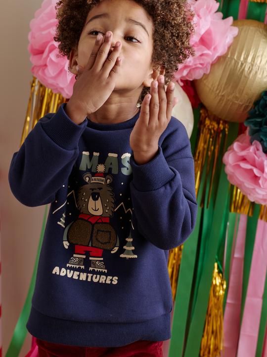 Produktbild Vertbaudet Jungen Weihnachts-Sweatshirt (116)