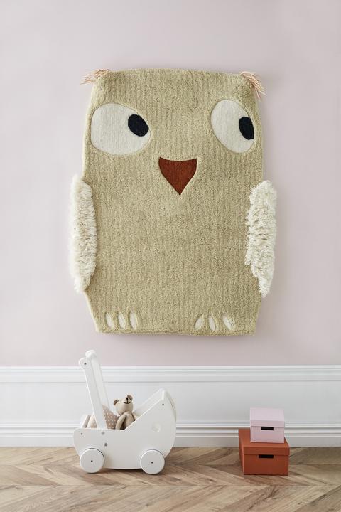 Produktbild Kids Concept Teppich Eule Edvin grün (120 x 90 cm)