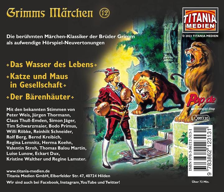 Produktbild Grimms Märchen 12 Das Wasser des Lebens / Katze und Maus in