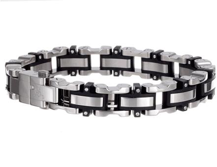 Immagine prodotto Simmons Jewelry Co. Bracciale in acciaio inox Vegas - DBG1625STWB (162.50 cm, Acciaio inossidabile)