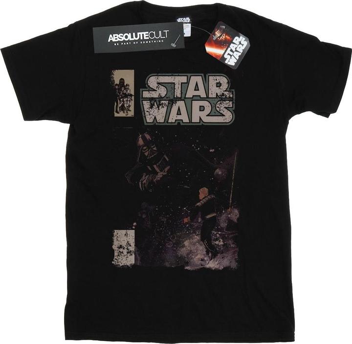 Actual product image Star Wars Mens Darth Vader Duel Comic T-Shirt (XXL)