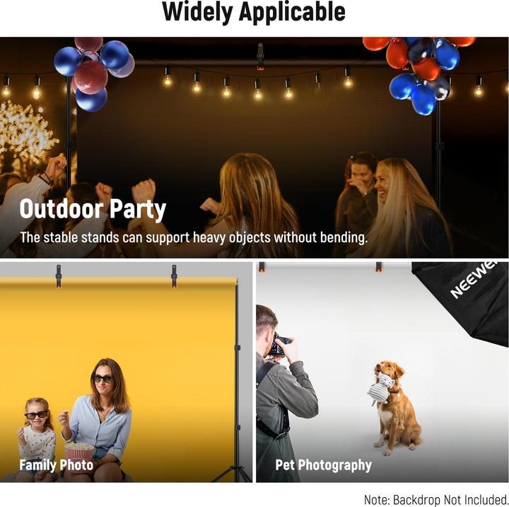 Actual product image Neewer photo background stand set (300 cm, 210 cm)