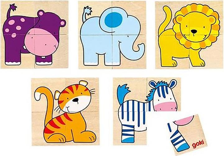 Actual product image Goki Karemo puzzle animals (20 pieces)