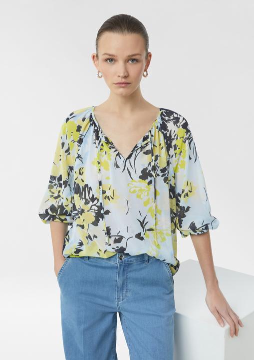 Produktbild Comma Bluse Semi-transparente Chiffon-Bluse mit Schleifen-Detail (46)