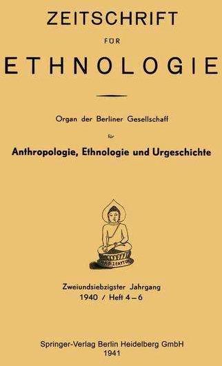 Produktbild Zeitschrift für Ethnologie (Deutsch, Willy Fröhlich, 1941)