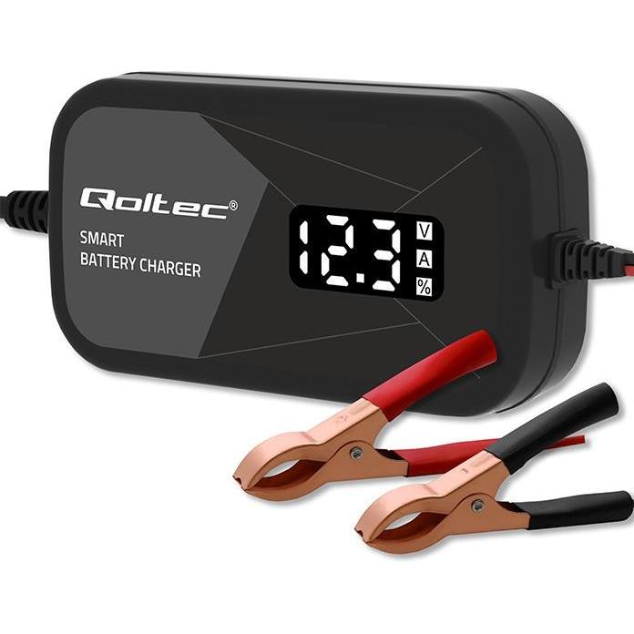 Qoltec Mikroprozessorladegerät 12V 2A mit Zellregeneration (52492)