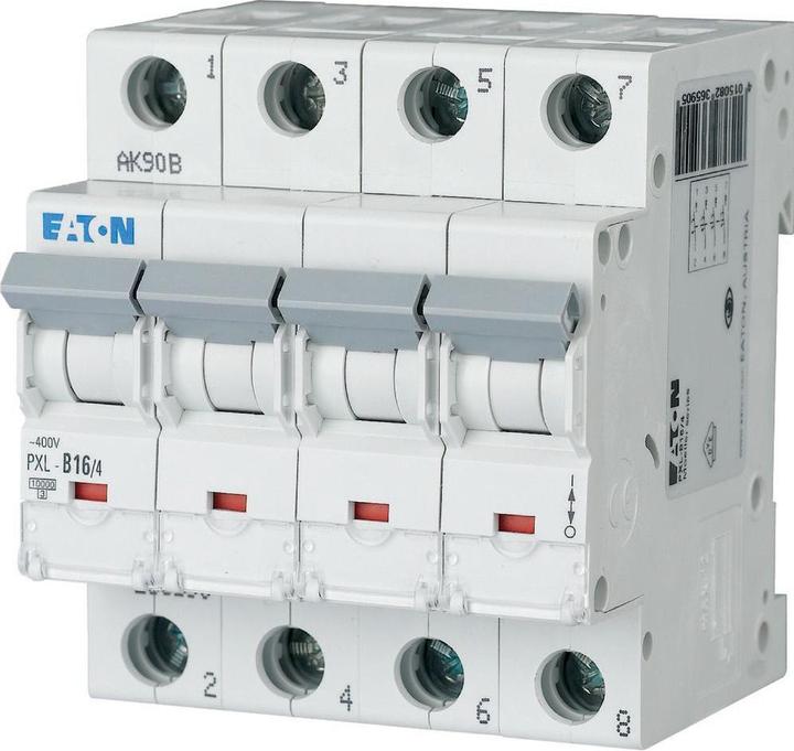 Actual product image Eaton MOE PXL-B16/4 LS switch B-Char 16A, 4p