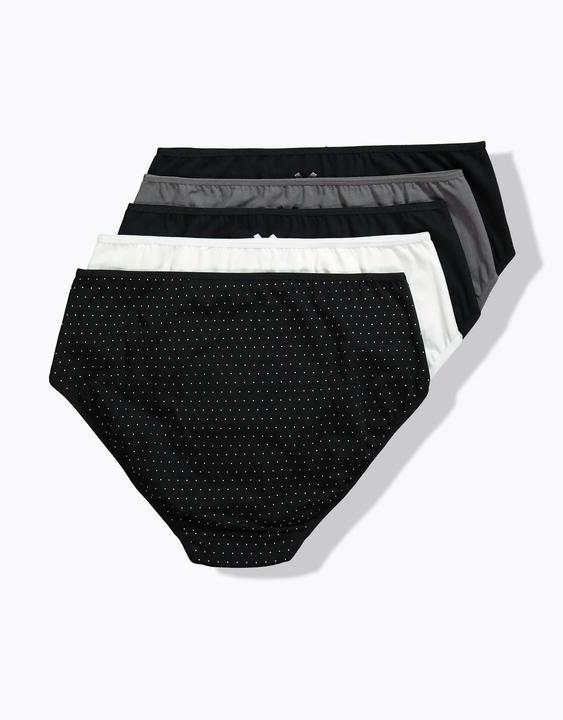 Immagine prodotto Ulla Popken Slip midi con pallini/tinta unita in confezione da cinque (54)