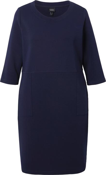 Produktbild Ulla Popken Punto-Sweatkleid, Rundhals, 3/4-Arm, Taschen (62)