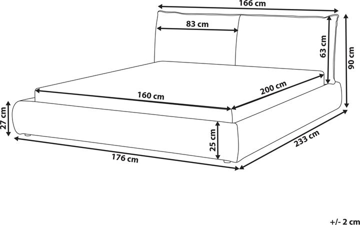 Actual product image Beliani Vinay (160 x 200 cm)