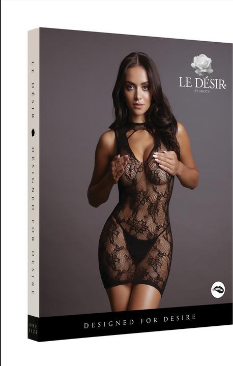 Actual product image Le Désir High Neck Lace Mini Dress (One size)