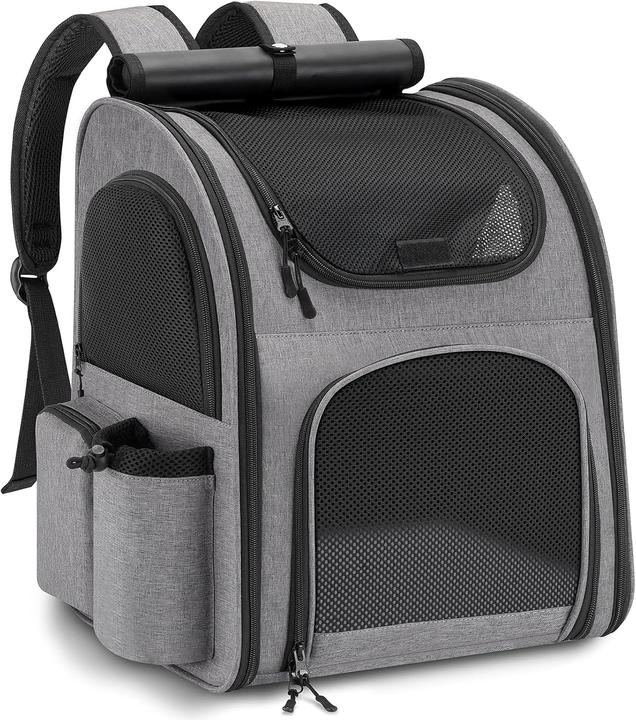 Markenlos Haustier Rucksack mit Netzfenster (Hund, Katze, Kleintier, Atmungsaktiv, Faltbar)