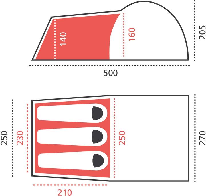 Produktbild Grand Canyon Atlanta (Kuppelzelt, 12.10 kg, 3 Personen)