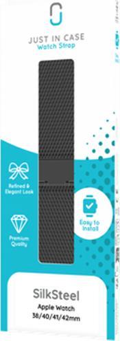 Actual product image Just in Case SilkSteel Strap Apple Watch 40/41/42mm Black (Stainless steel)