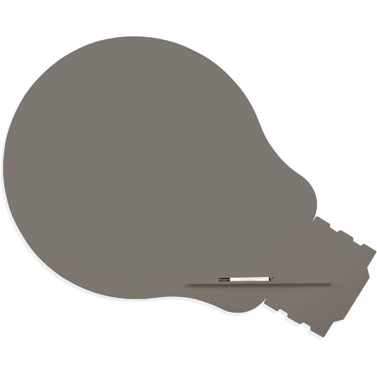 Rocada, Präsentationstafel, Symbol-Tafel Skinshape Glühbirne lackiert 75x115cm RAL 7039 quarzgrau (75 x 115 cm)