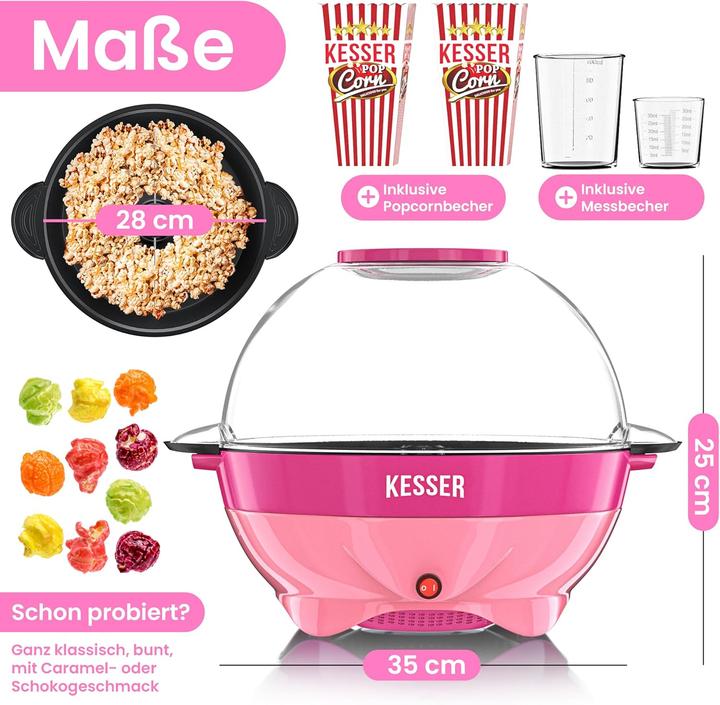 Produktbild Kesser Popcornmaschine 5,5L mit Antihaftbeschichtung