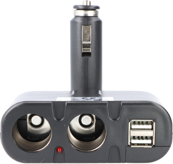 Produktbild AccuCell KFZ-Adapter, Verteiler Zigarettenanzünder - Stecker auf 2x Kupplung + USB