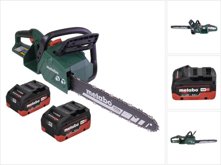 Image du produit Metabo MS 36-18 LTX BL 40 Batterie tronçonneuse 36 V ( 2x 18 V ) 40 cm 22 m/s Brushless + 2x Batterie 8,0 (Tronçonneuse à batterie)