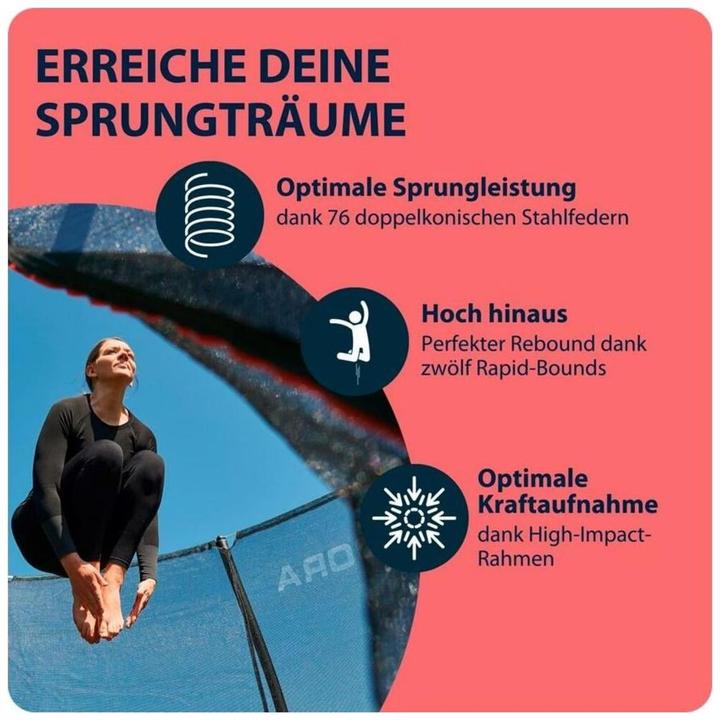 Produktbild Hudora Trampolin 4square 366 x 244 cm (244 cm)