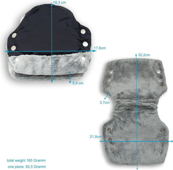 Actual product image Intirilife Hand warmer gloves for buggies and pushchairs