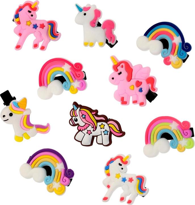 Produktbild JTI 10x Haarspangen - Einhörner und Regenbogen (1 Stk.)