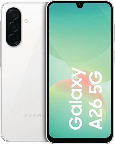 Image du produit Samsung Galaxy A26 (256 Go, Blanc, 6.70", Double SIM, 5G)
