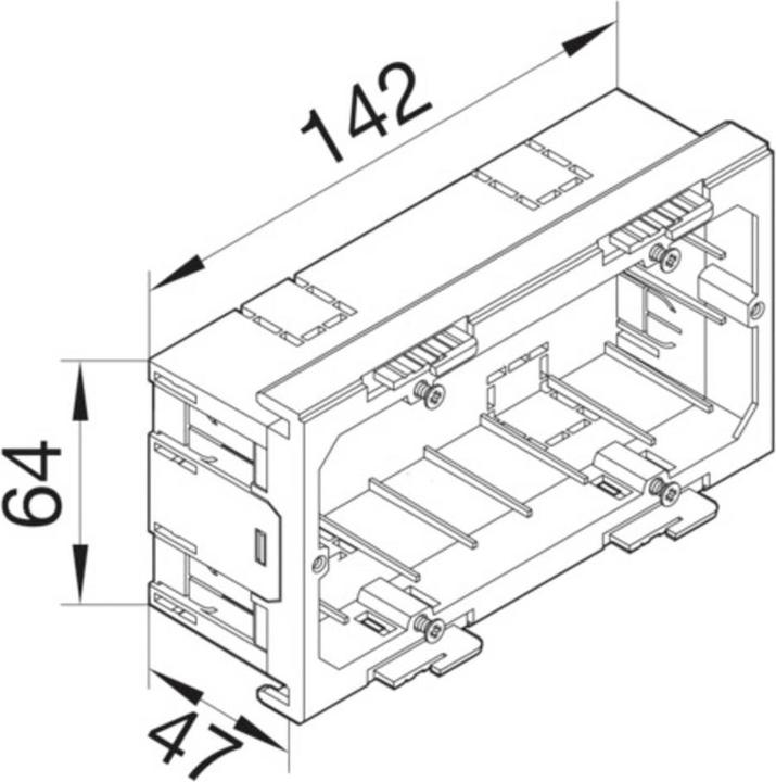 Immagine prodotto Hager Scatola di installazione dispositivi 2gang G2860 Energia f.BR a chiusura frontale f.Switch pr. (Tubazione, 4.70 cm)