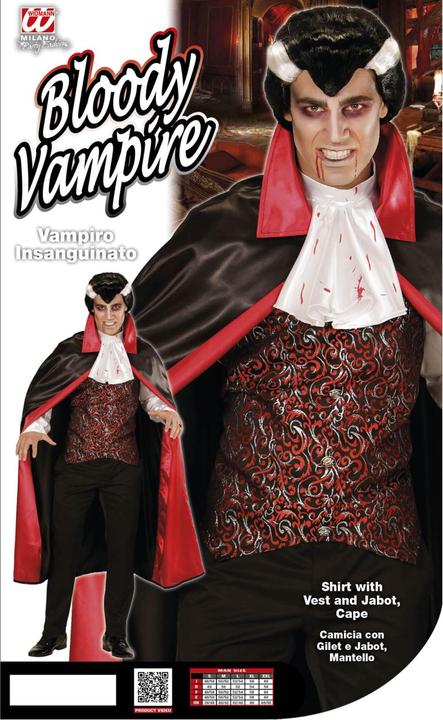 Immagine prodotto Widmann BLOODY VAMPIRE (Oberteil mit Weste und Jaobt, Umhang), L (L)