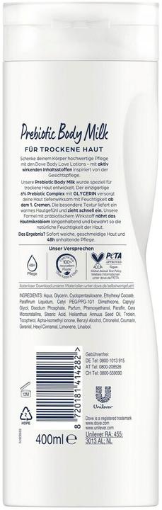 Actual product image Dove Body Milk Prebiotic (Body milk, 400 ml)