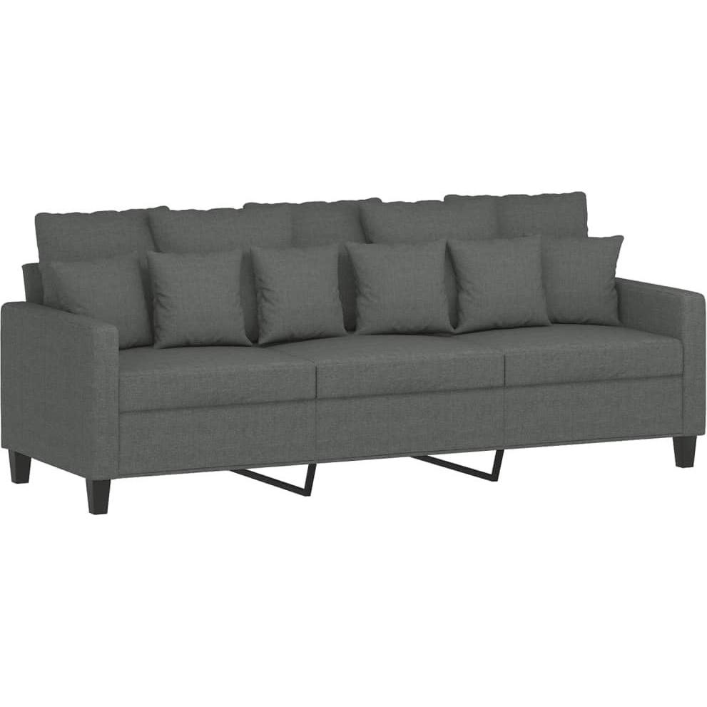 Thumbnail - VidaXL, Sofa, 3-Sitzer-Sofa Dunkelgrau 180 cm Stoff,Farbe (3-Sitzer)