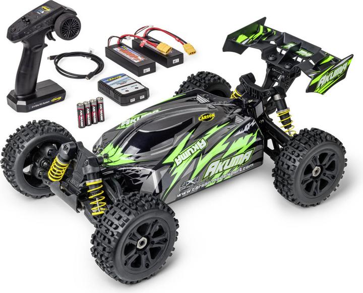 Carson 1:8 Akuma Buggy 4WD 100% RTR grün (RTR Ready-to-Run)