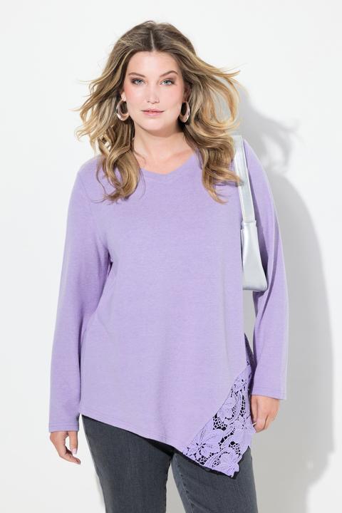 Actual product image Miamoda A-line sweater with lace insert and long sleeves (56)