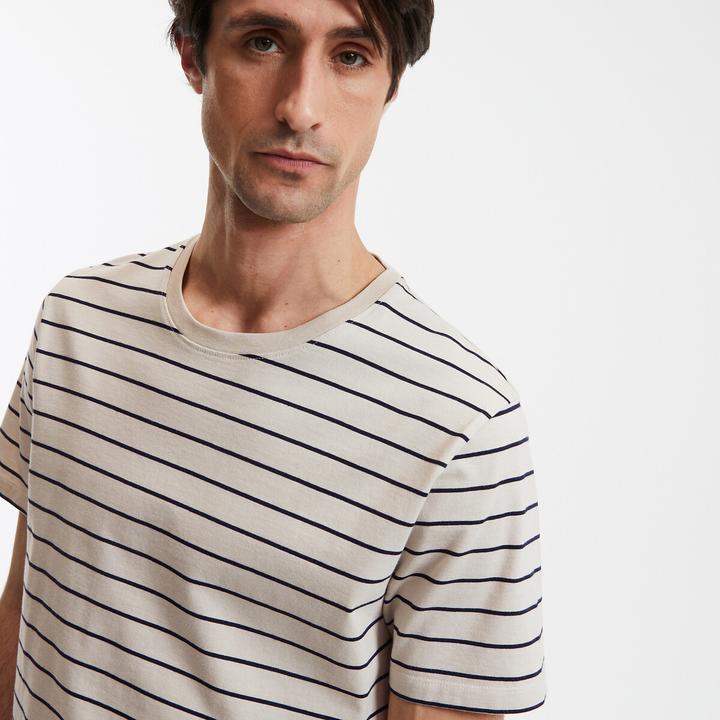 Produktbild La Redoute Collections Gestreiftes T-Shirt mit rundem Ausschnitt (XL)
